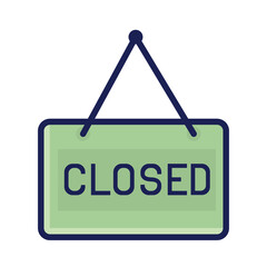 hanging closed sign