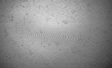 Silver background in raindrops.Photo of a silver-colored texture with small round drops.