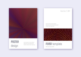Fototapeta premium Minimalistic cover design template set. Orange abs
