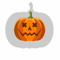 Pumpkin for halloween all saints day Vector illustration