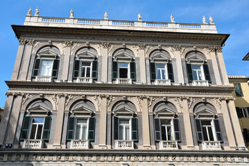 Fototapeta premium historic building in baroque style in the historic center of Genoa Italy