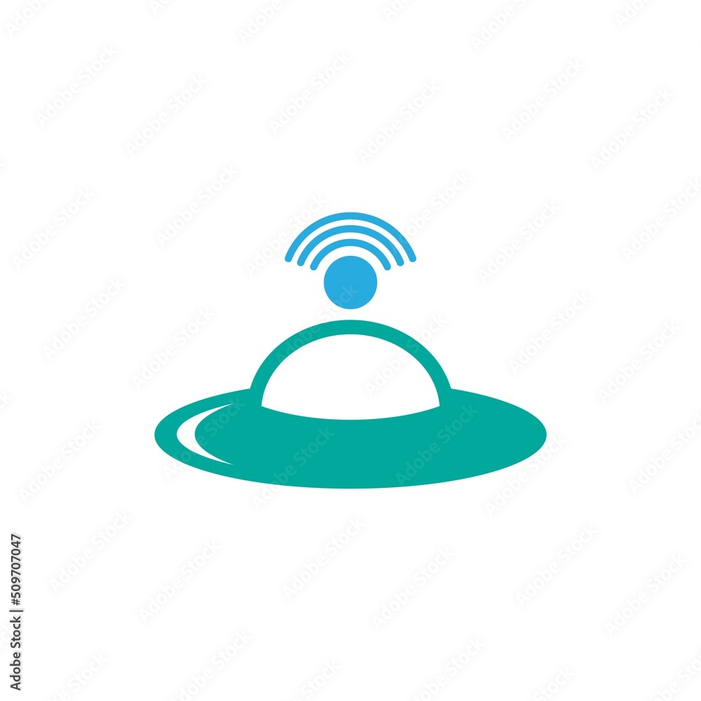 Wall mural ufo logo icon design illustration template vector