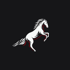 Obraz na płótnie Canvas Horse logo design. Animal illustration.