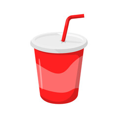 Disposable soda cup vector illustration isolated on white background