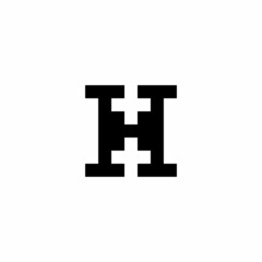 Initial Letter H with Crossfit Gym logo design