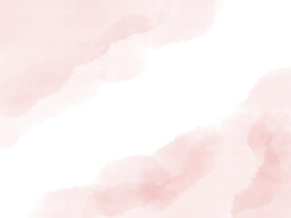 水彩画のピンク色の背景、春っぽい色、滲んだ質感の壁紙