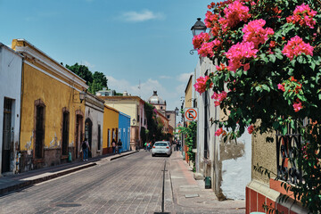 Calles coloniales del Centro Histórico del Queretaro 