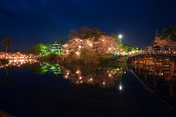 高田城　三重櫓夜景