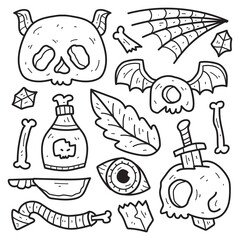 Halloween doodle cartoon illustration design