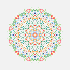 Decorative round ornaments Colorful Mandalas for coloring book. Unusual flower shape. Oriental vector, Ethnic mandala with colorful ornament