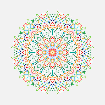 Decorative round ornaments Colorful Mandalas for coloring book. Unusual flower shape. Oriental vector, Ethnic mandala with colorful ornament