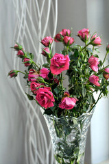 bouquet of roses in a vase
