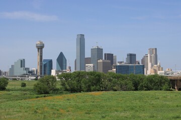 Fototapeta na wymiar View of Downtown Dallas, Texas USA