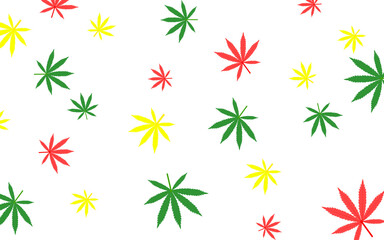 Cannabis seamless pattern green