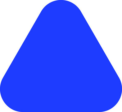 Blue Triangle With Rounded Edges