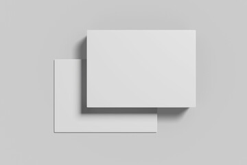 Realistic blank postcard illustration for mockup. 3D Render.