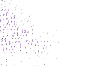 Light purple vector template with man, woman symbols.