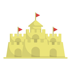 sand castle icon design template vector illustration