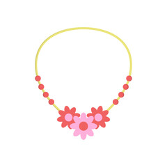 Obraz premium flower necklace icon design template vector illustration