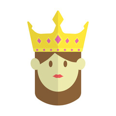 queen icon design template vector illustration