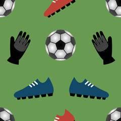 Soccer game seamless pattern