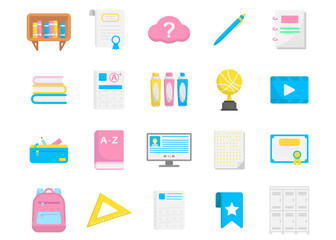 learning icon set design template vector illustration