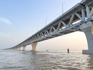 Fototapeten Padma bridge over Padma River Bangladesh © artcommbd.com