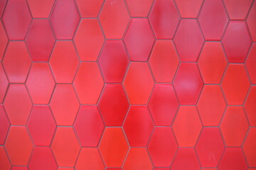 red hexagonal background
