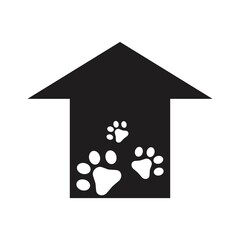 Dog house Logo design vector illustration design template