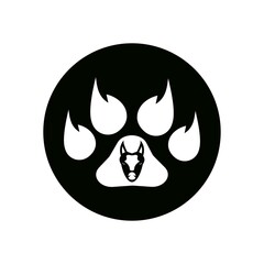 Paw Logo design vector illustration design template