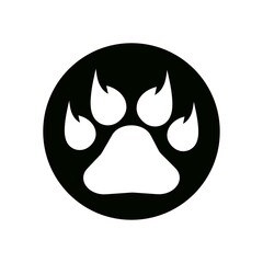 Paw Logo design vector illustration design template