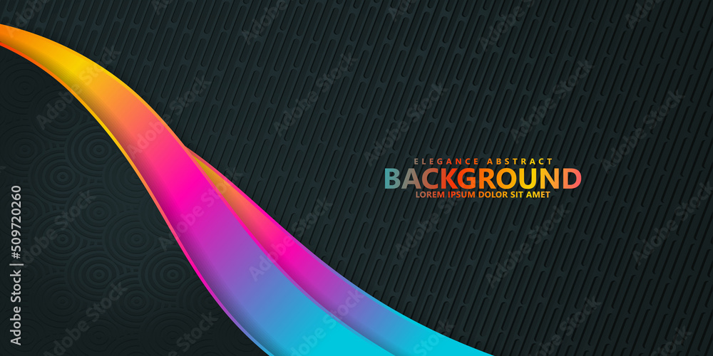 Poster abstract background design for business with futuristic and dynamic lines and wave on texture patter