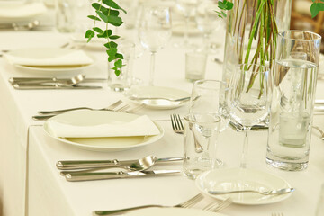 table setting for a dinner