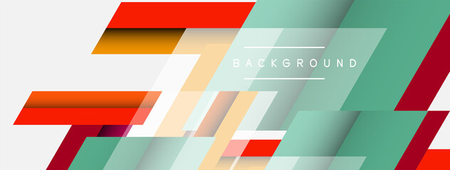 Background. Geometric diagonal square shapes and lines abstract composition. Vector illustration for wallpaper banner background or landing page