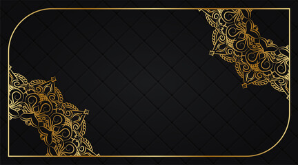 grid black background, with golden mandala