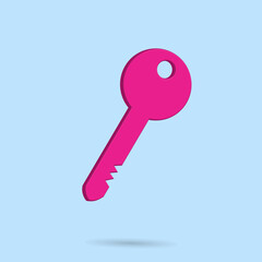 3D pink lock for background or decoration property