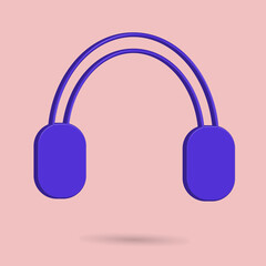 blue headphone icon vector illustration best for your property images