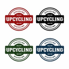 Upcycling grunge rubber stamp on white background, vector illustration