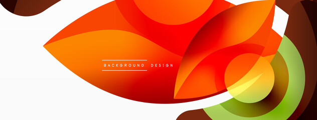 Creative geometric wallpaper. Minimal abstract background. Circle wave and round shapes composition vector illustration for wallpaper banner background or landing page
