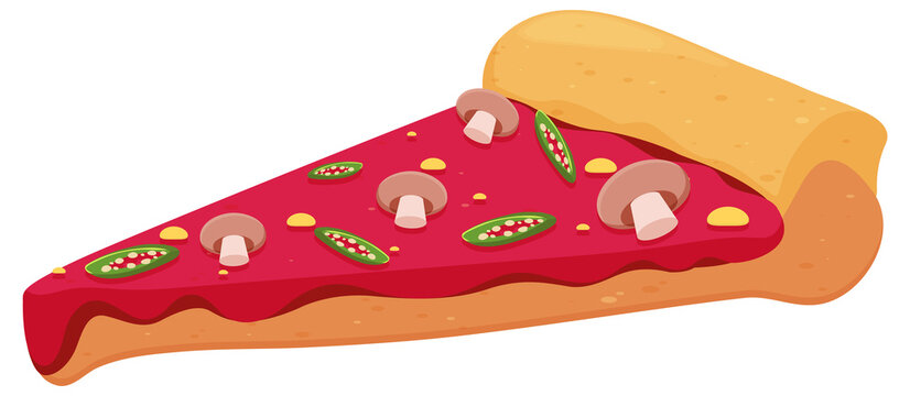 A piece of pizza isolated