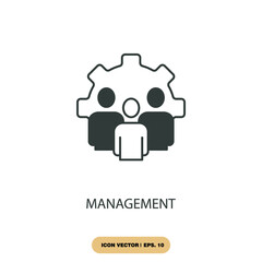 management icons  symbol vector elements for infographic web