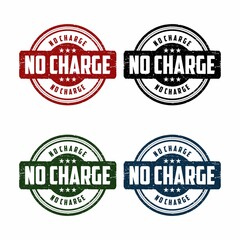 No charge grunge rubber stamp on white background, vector illustration