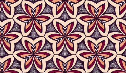 Geometric ethnic pattern seamless flower color. seamless pattern. Design for fabric,curtain,background,carpet,wallpaper,clothing,wrapping,Batik,mandalas,fabric,Vector illustration. pattern style.