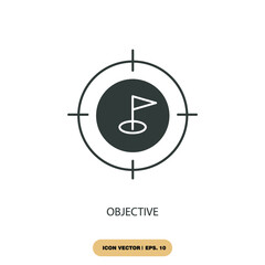 objective icons  symbol vector elements for infographic web