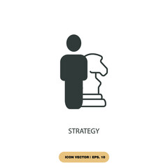 strategy icons  symbol vector elements for infographic web

