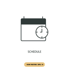 schedule icons  symbol vector elements for infographic web