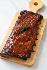 grilled and barbecue ribs pork