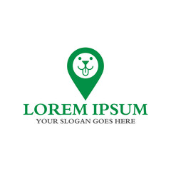 pet map logo , veterinary logo