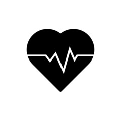 Heart beat icon in isolated on background. symbol for your web site design Heart beat icon logo, app, Heart beat icon Vector illustration.
