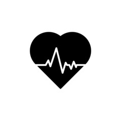 Heart beat icon in isolated on background. symbol for your web site design Heart beat icon logo, app, Heart beat icon Vector illustration.
